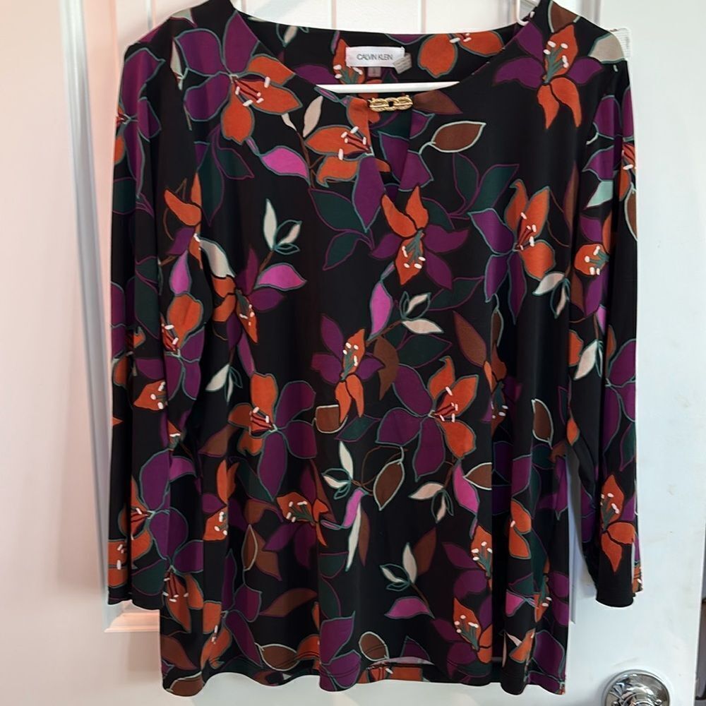 Calvin Klein Womens Floral Top